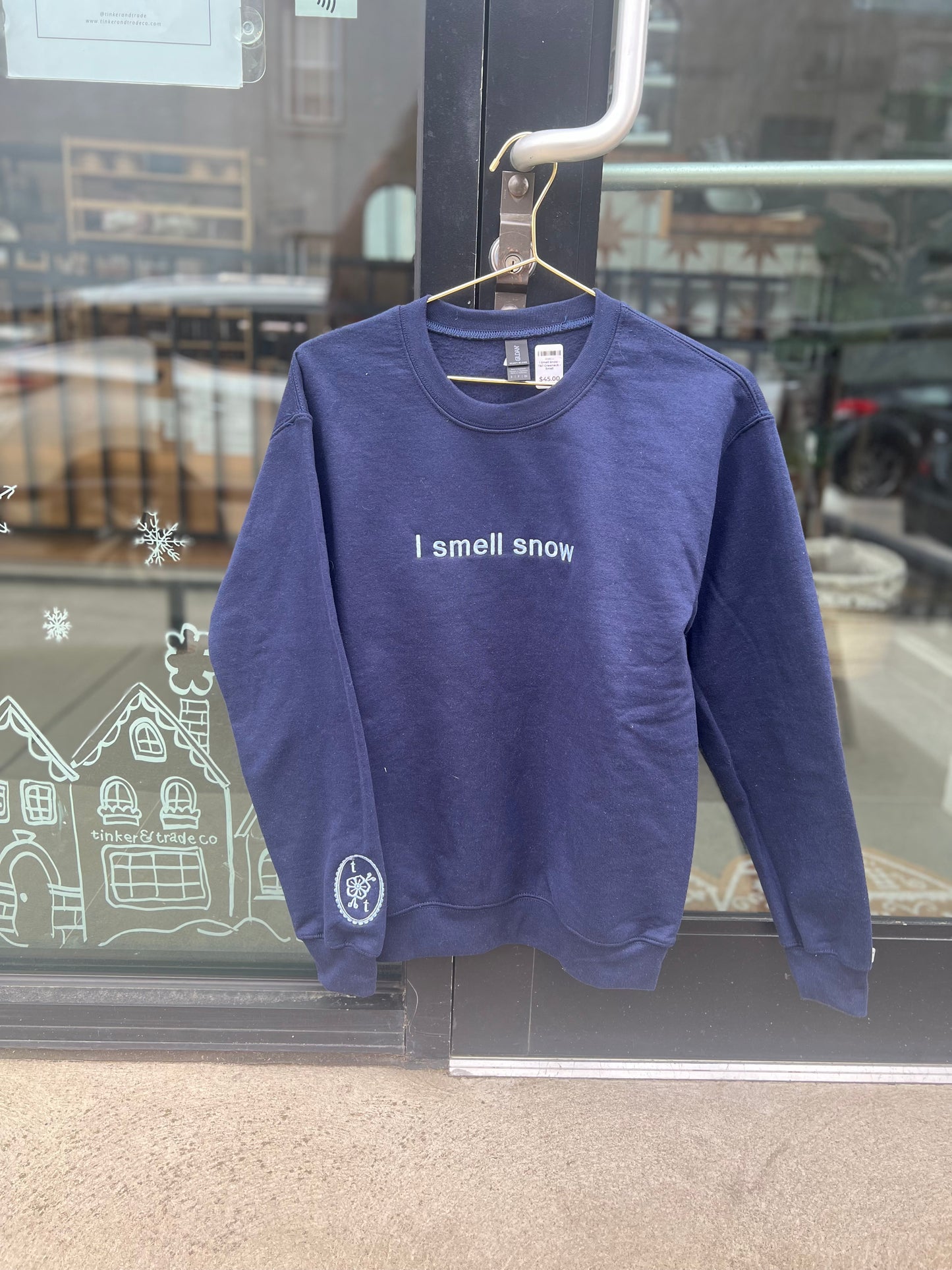 "I smell snow" Crewneck