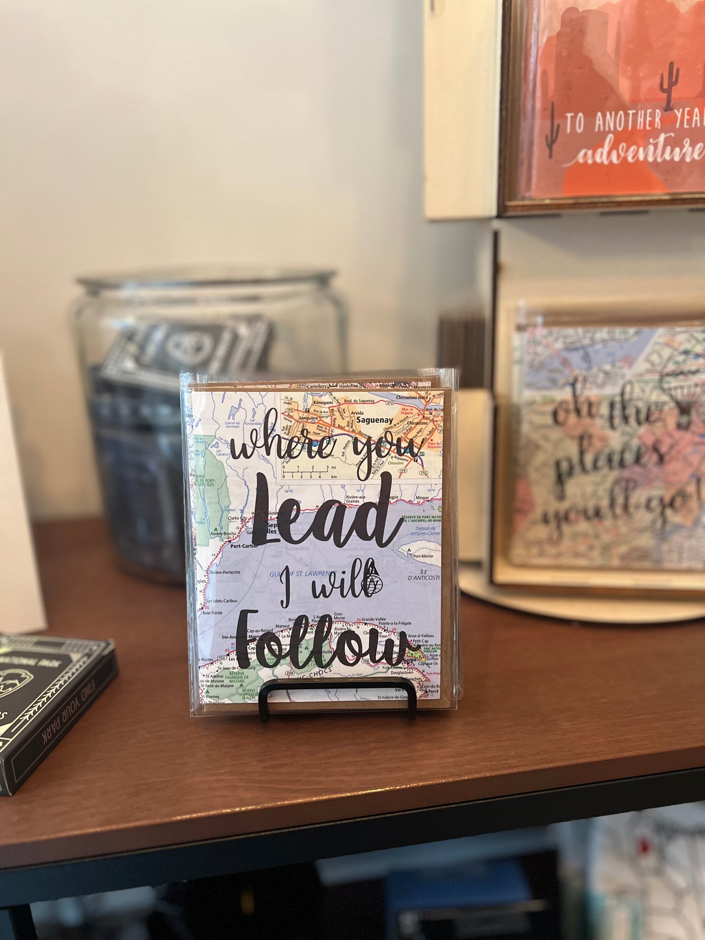 Where You Lead Map Greeting Card [By: An Adventure Awaits]