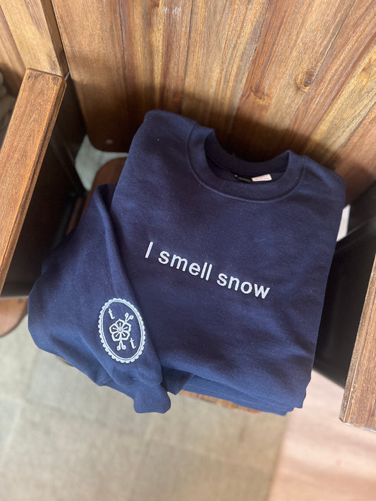 "I smell snow" Crewneck