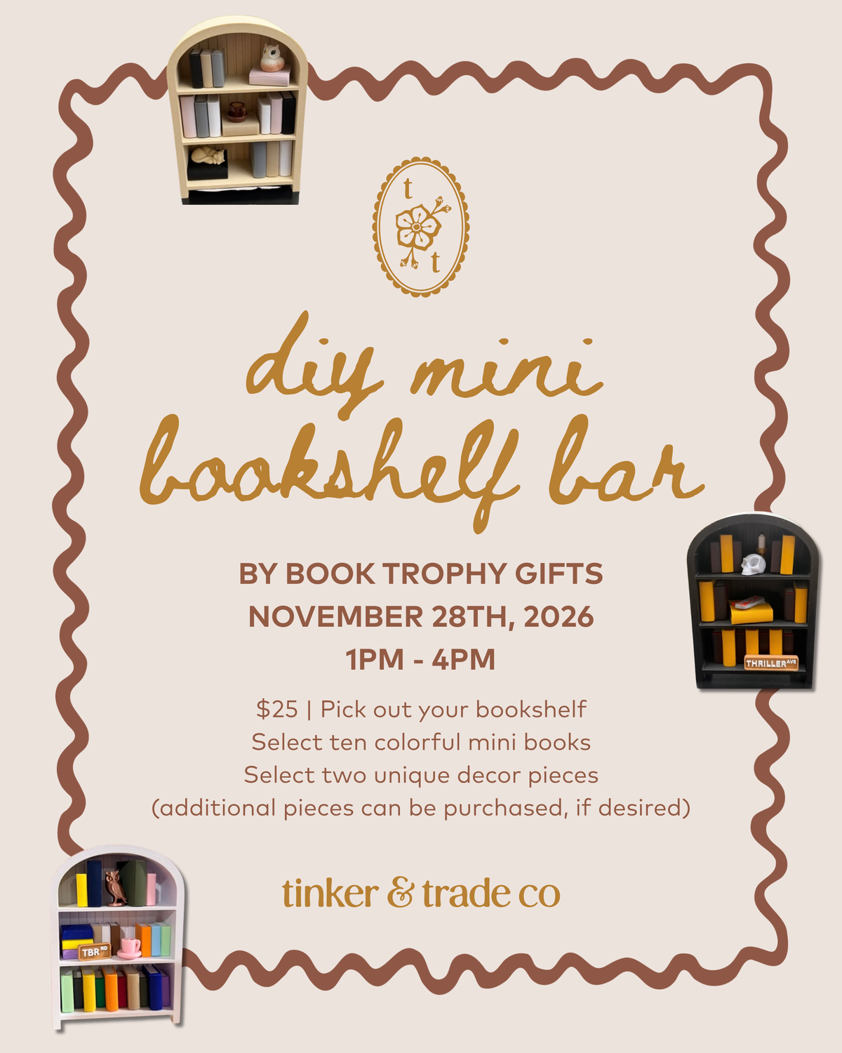 DIY Mini Bookshelf Bar